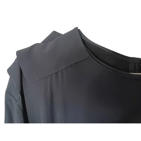 Fendi Navy Blue Long Sleeve Dress Size 38 ITMade in Italy Designer Sheath
